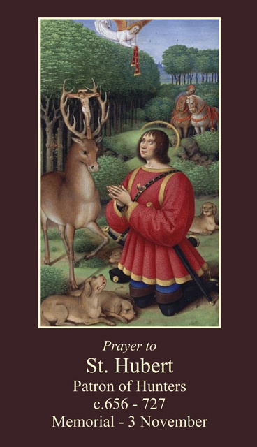 Nov. 3rd: St. Hubert Prayer Card